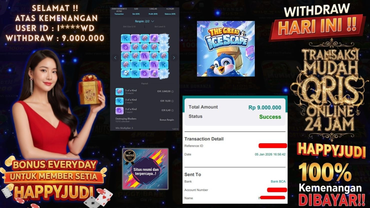 HAPPYJUDI JACKPOT SLOT THE GREAT ICESCAPE